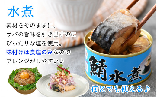 鯖水煮缶詰6缶セット 180g×6缶 ｜サバ缶 鯖缶 さば缶 鯖 サバ さば 缶詰 サバ缶詰 鯖缶詰 缶 詰合せ 詰め合せ セット 非常食 防災 備蓄 常温 常備食 保存食 [BFAB028]