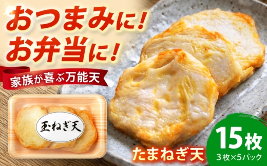 たまねぎ天 15枚入（3枚入×5パック） / 練り物 惣菜 揚げかまぼこ 小浜市 / 小浜海産物 【配送不可地域：離島】 [BFAA139]