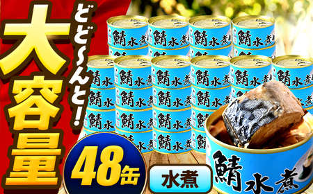 鯖味付缶詰【水煮】 48缶 (180g×48缶) / サバ缶 鯖缶 さば缶 鯖 サバ さば 缶詰 小浜市 / 福井缶詰 [BFAB063]