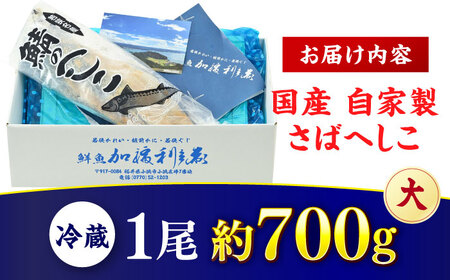 【加福鮮魚】国産 自家製さばへしこ 大 1尾 700g 小浜市 / 加福鮮魚  [BFBC003]