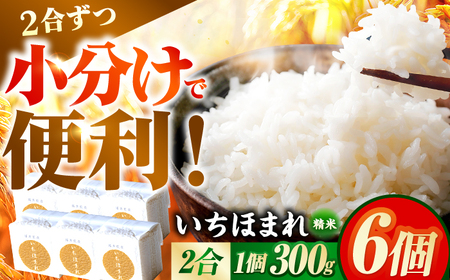 [300g×6個]福井県産 いちほまれ 300g×6個 2合 真空パック 小分け / 白米 国産米 福井県 ブランド米 保存しやすい 小浜市 / シマダ農園 [BFAV011]
