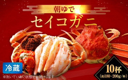 【先行予約/11月7日より順次発送】朝ゆで国産セイコガニ　10杯  【配送不可地域：北海道・沖縄・離島】  [BFAA005]