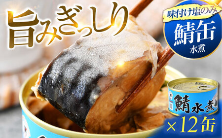 鯖水煮缶詰 12缶（180g/缶） |サバ缶 鯖缶 さば缶 鯖 サバ さば 缶詰 サバ缶詰 鯖缶詰 缶 詰合せ 詰め合せ セット 非常食 防災 備蓄 常温 常備食 保存食 [BFAB029]