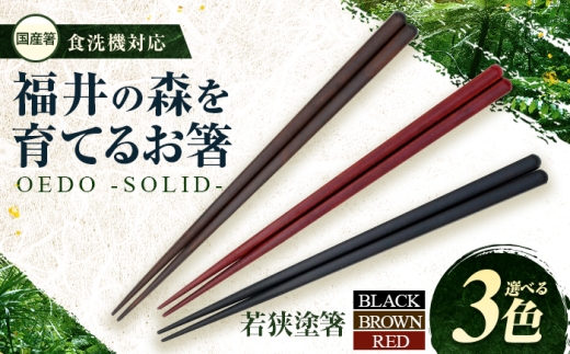 OEDO -SOLID- Red 福井の森から生まれたお箸（食洗機対応 若狭塗箸 1膳）/ 国産 木製 箸 サステナブル 小浜市 / スタイル・オブ・ジャパン [BFCX056]