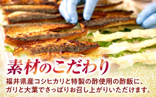 【着日指定可】 焼き鯖すし2種食べ比べ【めんたい】セット【配送不可地域：北海道、北東北（秋田、青森、岩手）、九州、沖縄、離島】 小浜市 / 若廣  [BFAM008] 