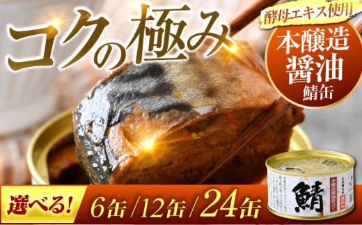 鯖味付缶詰 【本醸造醤油仕立て　酵母エキス使用】24缶 [BFAB012]