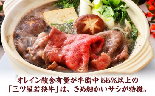 三ツ星 若狭牛 ロース または 肩ロース スライス 1kg｜牛肉 和牛 焼肉 若狭牛お肉 肉 肉セット 冷凍 1kg ブランド牛 牛丼 炒め物 三ツ星牛 三ツ星 ギフト 贈答   【配送不可地域：北海道・沖縄・離島】  [BFAP006] 