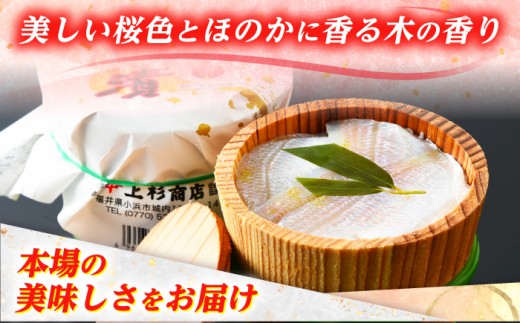 【定期便】 【3ヶ月連続お届け】 上杉の小鯛ささ漬杉樽 計900g 小浜市 / 上杉商店   【配送不可地域：離島】  [BFAD010] 