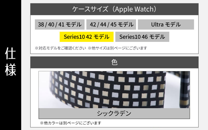 Apple Watch専用バンド 「Air bangle」シックラデン（Series10　42モデル）