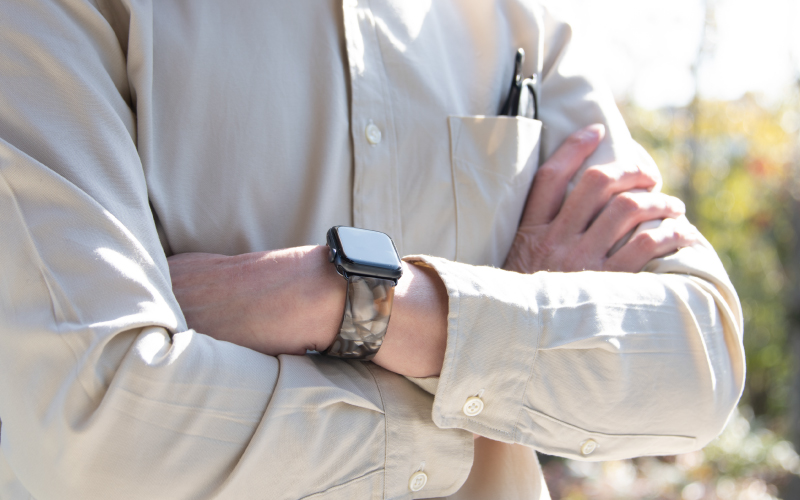 Apple Watch（アップルウォッチ）専用バンド 「Air bangle（エアバングル）」グレーマーブル（38/40/41モデル）