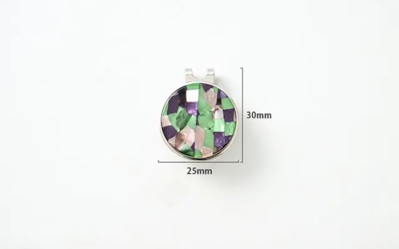 鯖江の眼鏡職人が手作りした、プレミアムゴルフマーカー パープル