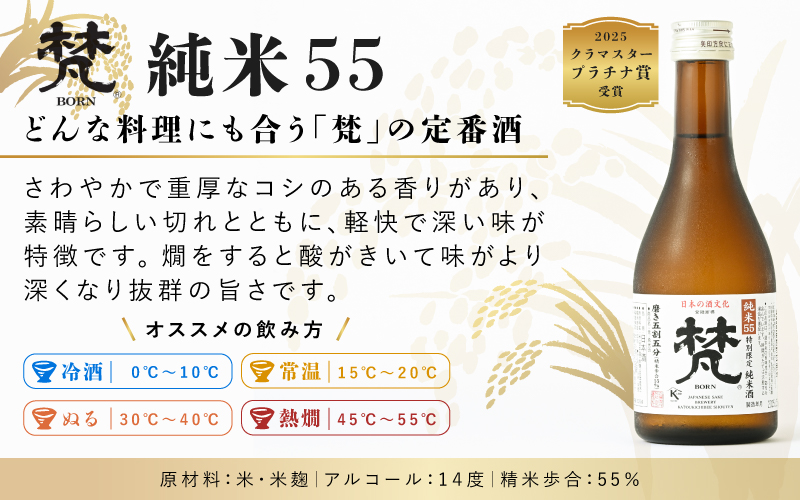 世界に誇る日本酒！梵4種セット　6本セット