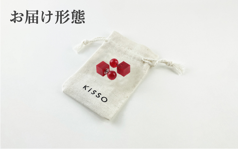 ＜KISSO＞Reversible pierced　マリンブルー