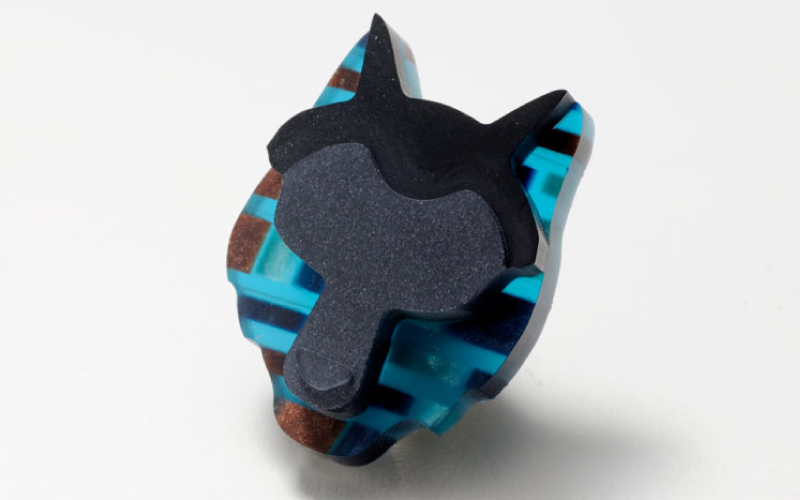 めがね素材で作る『ANIMALE（アニマーレ）Sabae アニマルピンズ』 オオカミ