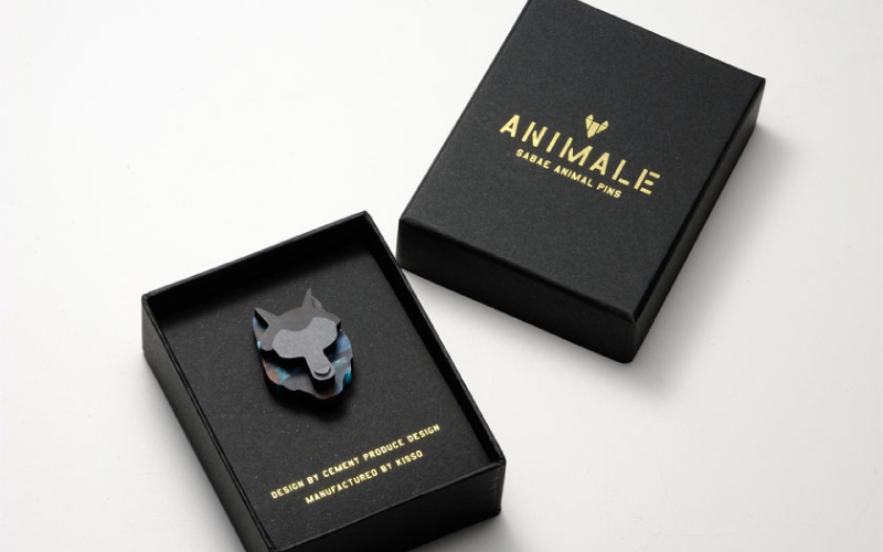 めがね素材で作る『ANIMALE（アニマーレ）Sabae アニマルピンズ』 オオカミ 