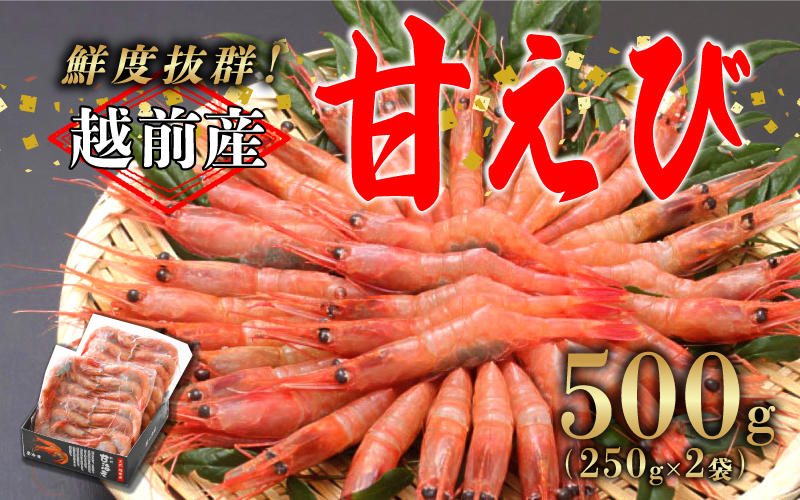 【小分け】越前産冷凍甘えび 約250g × 2パック 合計約500g