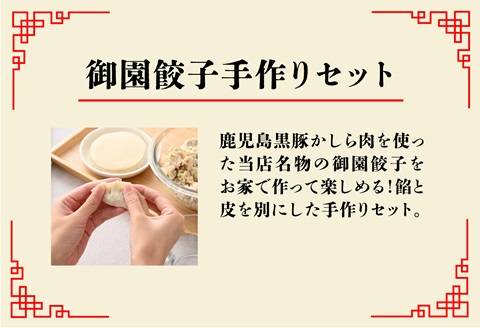 御園餃子 冷凍 手作りセット (餡500g、皮25枚)×2個