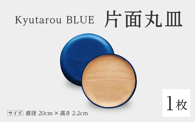 Kyutarou BLUE　片面丸皿　スタンダード