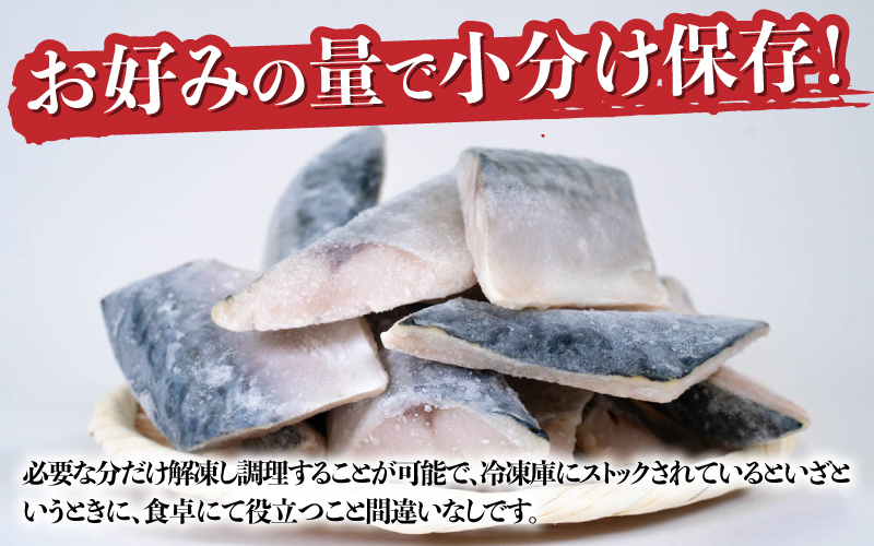 サバエのサバ！　鯖　無塩　冷凍切り身　600g