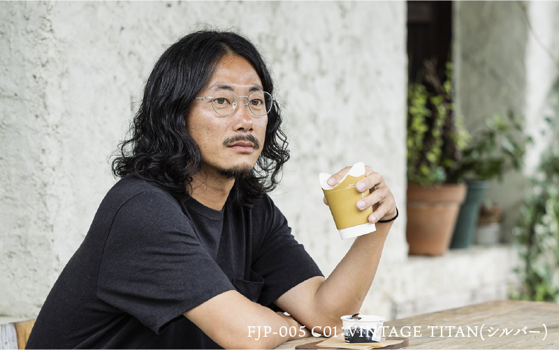 『F』 アウトドアチタンメガネフレーム[FJP-005] C01 シルバー