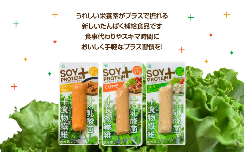 SOY PROTEIN＋ ソイプロテインプラス バータイプ 各フレーバー8個　計24個 / スパイシーカレー / てりやき / 柚子こしょう