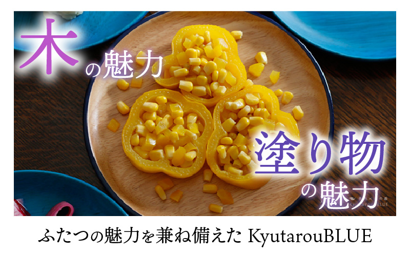 Kyutarou BLUE　片面丸皿　スタンダード