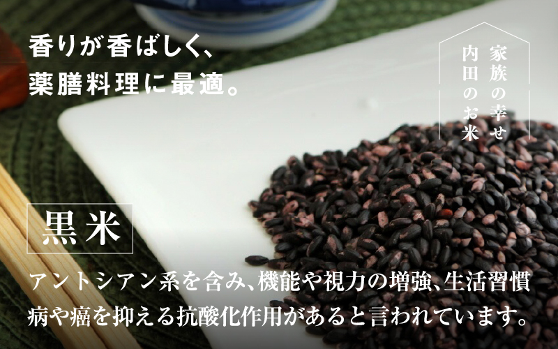 【令和6年産新米】福井県産 内農米 華越前 5kg  黒米300ｇ