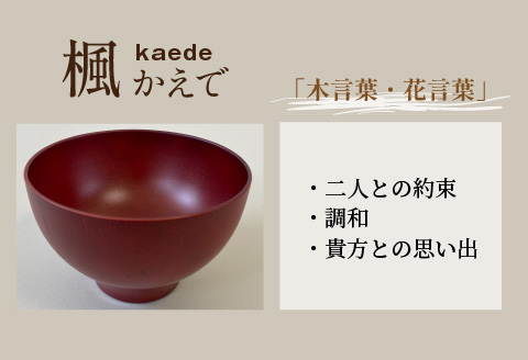 縁起木汁椀　楓(カエデ)