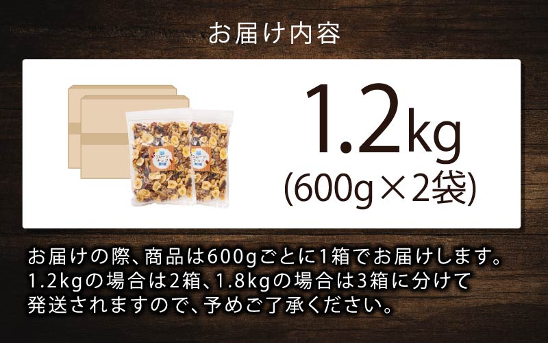 8種のフルーツナッツ600g×2袋（計1.2kg）