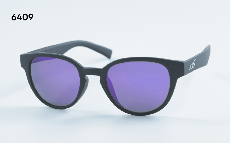 鯖江で作るガラス偏光サングラス 136-Glass VARUNA パープルミラー/マットブラック