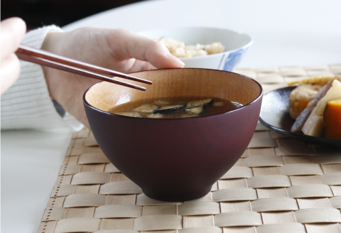 ビターカラーズ　木彩椀　木肌（木目）