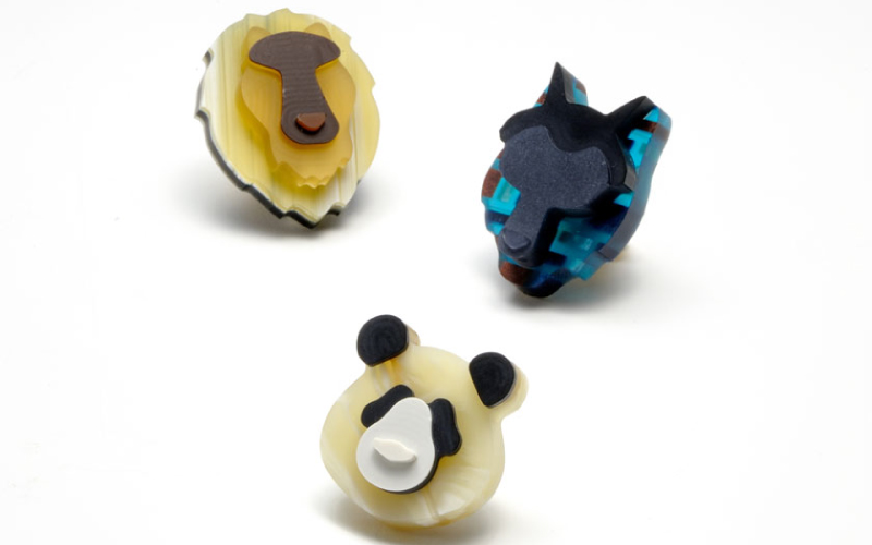 めがね素材で作る『ANIMALE（アニマーレ）Sabae アニマルピンズ』 パンダ 