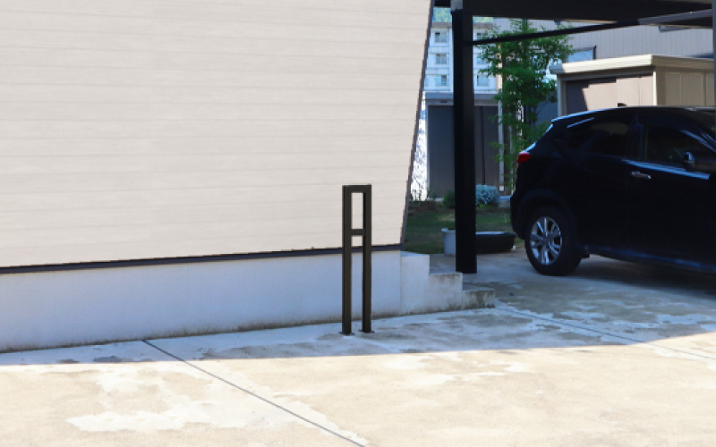 ファットバイクサイクルスタンド/屋外アルミ製1台用 5インチ / ブラック