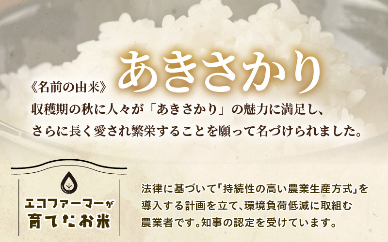 【先行予約】【令和8年産】【定期便6回】≪6ヶ月連続お届け≫ 化学肥料不使用 あきさかり 精米 10kg × 6回（合計60kg）※2026年10月上旬より順次発送予定 [aw010-k006]