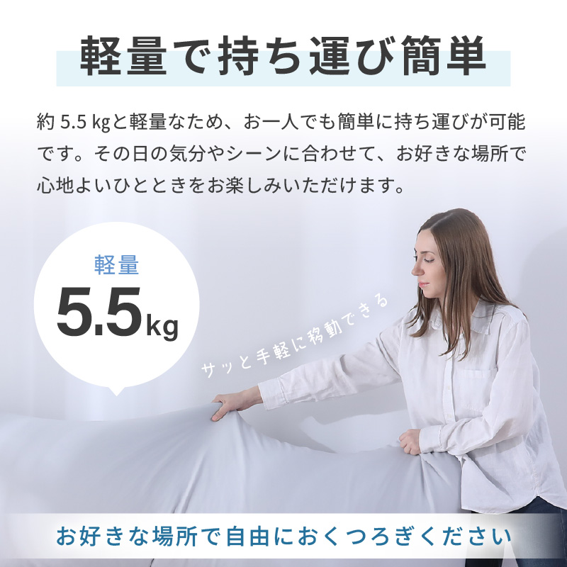 【セピア】ソファにもベッドにも◎軽量＆万能ビーズクッション｜ハッピーレギュラー [aw055-e003_06]