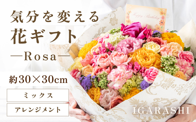 気分を変える花ギフト-Rosa-(アレンジメント・ミックス) [aw062-c002_01]