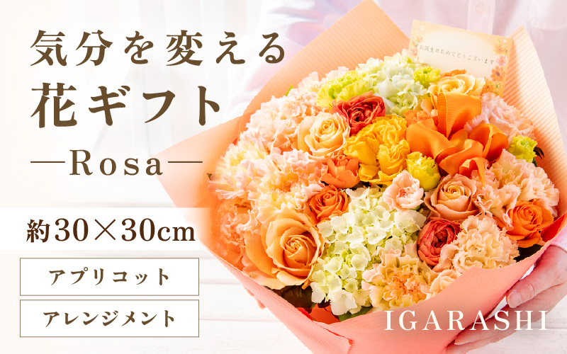 気分を変える花ギフト-Rosa-(アレンジメント・アプリコット) [aw062-c002_05]