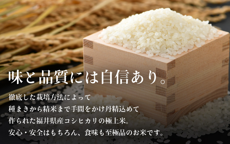 【先行予約】【令和8年産 新米】コシヒカリ 精米 5kg×2袋（計10kg） 特別栽培米 農薬不使用 化学肥料不使用 ／ 残留農薬ゼロ 高品質 鮮度抜群 福井県産 ブランド米 白米 ※2026年9月下旬より順次発送予定 [aw063-c009]