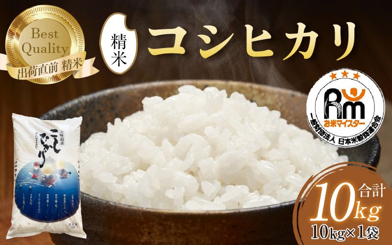 【令和7年産】コシヒカリ 精米 10kg×1袋 《お米マイスターが発送直前に精米！》／ 米 お米 10キロ 福井県産 ブランド米 ご飯 白米 新鮮 [aw064-b009]