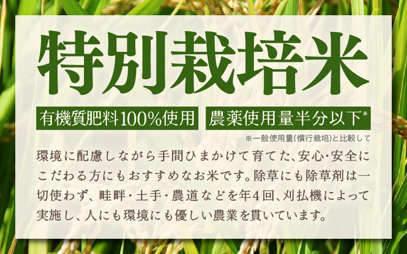 【先行予約】【令和8年産】定期便 ≪3ヶ月連続お届け≫ 特別栽培米 コシヒカリ 精米 5kg×3回（計15kg）※2026年10月上旬より順次発送 [aw121-c001]