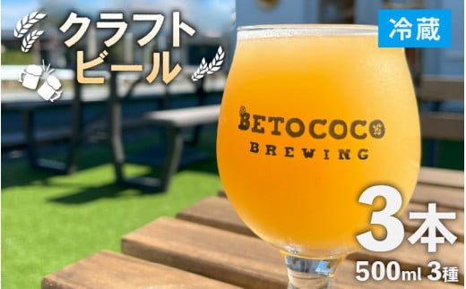 【おまかせ】クラフトビール 500ml 3種（計3本） / ビール お酒 地ビール 缶ビール 缶 IPA おしゃれ 晩酌 ギフト 福井県 あわら市 [aw093-a001]