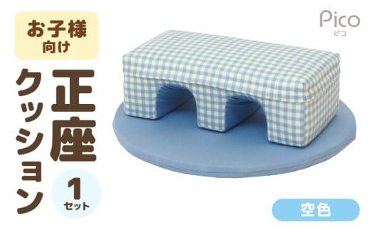 【空色】お子様向け 正座クッションセット ピコ [aw055-a002_02]