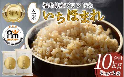 【令和7年産】いちほまれ 玄米 5kg×2袋（計10kg）《新鮮な高品質米をお届け！》／ 福井県産 ブランド米 ご飯 [aw064-b013]