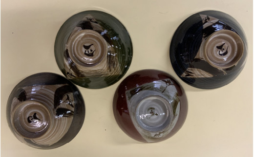 （カラ－：青色）越前オリベ飯碗 [aw052-a003_01]