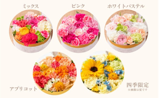 花屋がつくったフラワーケーキ S  （アプリコット） [aw062-a001_03]