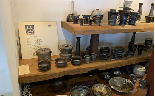 （カラ－：青色）越前オリベ飯碗 [aw052-a003_01]