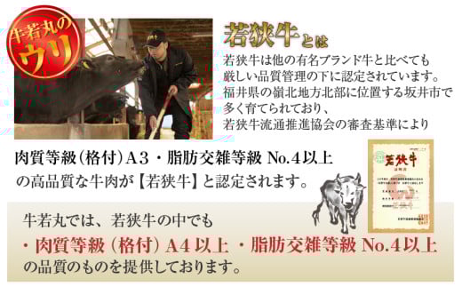 若狭牛 極上 ローストビーフ 1kg（500g×2個）＜発送直前にカットで新鮮！＞ ／ 国産 牛肉 A4 A5 ブランド牛 [aw009-e001]