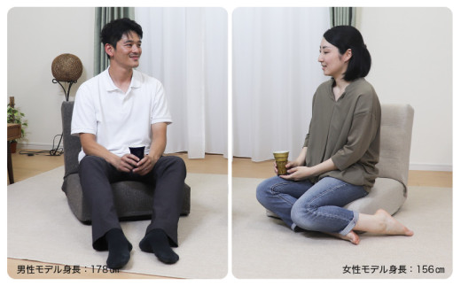 【ブラウン】ソファみたいな座椅子 ニーノ 1人掛け [aw055-c002_03]