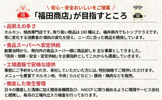 越前ホルモン屋 味噌漬け 人気ホルモンセット（計1kg）約8～10人前 ／ 味付け肉 豚肉 牛肉 小分け タレ漬け 焼肉 バーベキュー 冷凍 人気 キャンプ飯 BBQ 焼くだけ 時短調理 [aw001-a011]