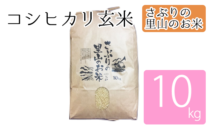 さぶりの里山のお米　コシヒカリ玄米　10kg
